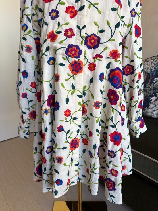 Sezane Editions Alizia Floral Long Sleeve Dress Size 46 = US XXXL or 14 - Picture 4 of 13